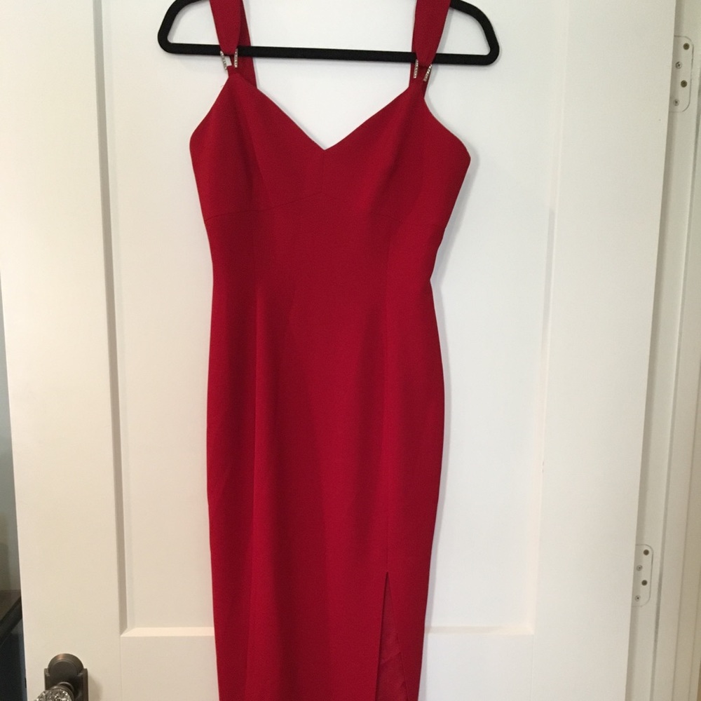 Red formal long dress